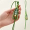 Fashion High-End Pea Pendant Handmade Green Pea Keychain Leather All-match Style Pea Bag Charm Trendy Accessory