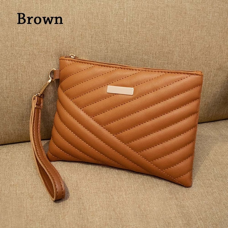 Stylish Women Wristlet Bag, Leather Envelope Design, Small Purse Clutch for Shopping, Traveling