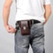Mens Belt Leather Case Vertical Phone Waistpack Multifunctional Portable Card Bag PU Leather Keyed 1