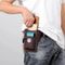 Mens Belt Leather Case Vertical Phone Waistpack Multifunctional Portable Card Bag PU Leather Keyed 2