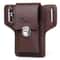 Mens Belt Leather Case Vertical Phone Waistpack Multifunctional Portable Card Bag PU Leather Keyed 3