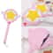 Cute Anime Star Magic Wand Card Bag with Wings, Cosplay Card Cover Holder, Subway Card Holder, Gift for Girls