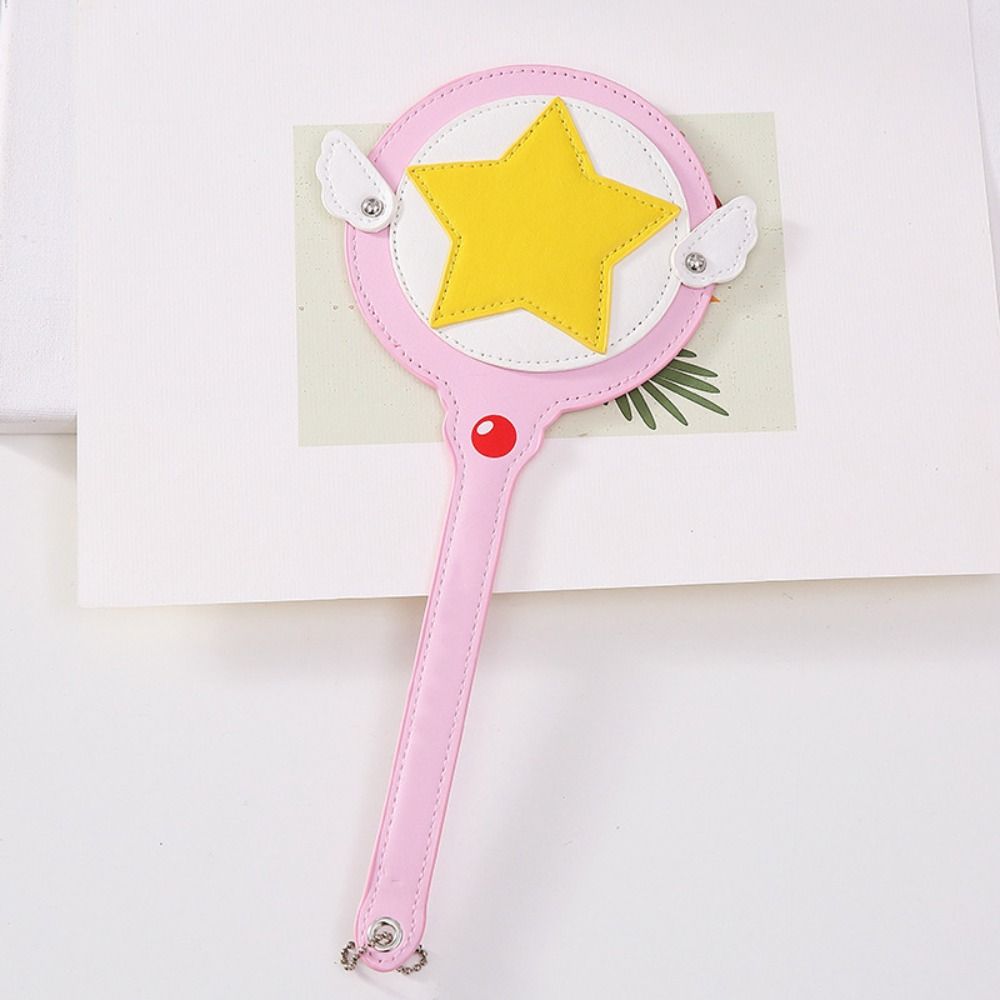 Cute Anime Star Magic Wand Card Bag with Wings, Cosplay Card Cover Holder, Subway Card Holder, Gift for Girls