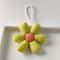 Cloth Floral Shape Keyrings, Stuffed Flower Bag Pendant, Candy Color Accessories for Handbags