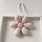 Cloth Floral Shape Keyrings, Stuffed Flower Bag Pendant, Candy Color Accessories for Handbags
