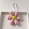 Cloth Floral Shape Keyrings, Stuffed Flower Bag Pendant, Candy Color Accessories for Handbags