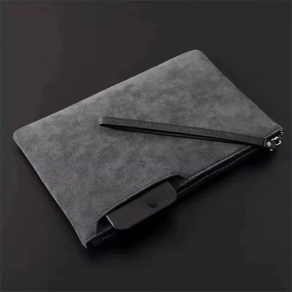 Mens Business Clutch Bag PU Leather Wallet Casual Phone Bag Handheld Wallet Soft Surface Coin Purse 0