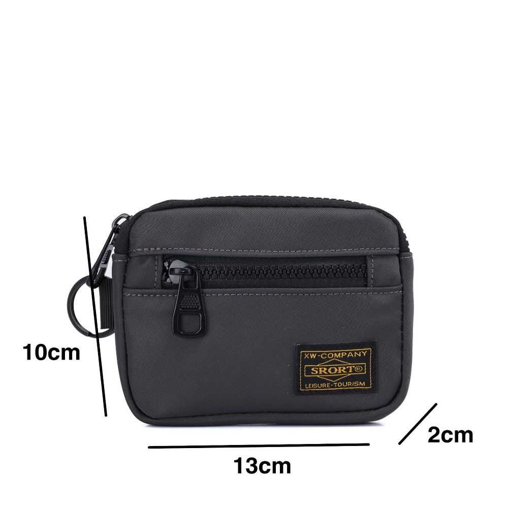 Casual Coin Purse For Women Men Canvas Zipper Short Wallet Retro Key Holder Small Money Bag 5