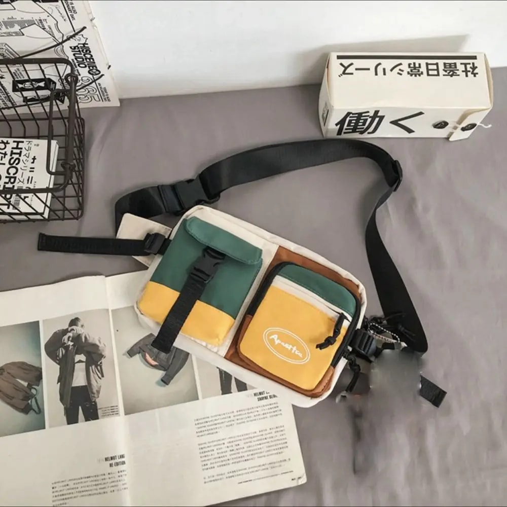 Nylon Men Chest Bag Multifunctional Large Capacity Chest Pack Casual Sling Bag For Sports 7