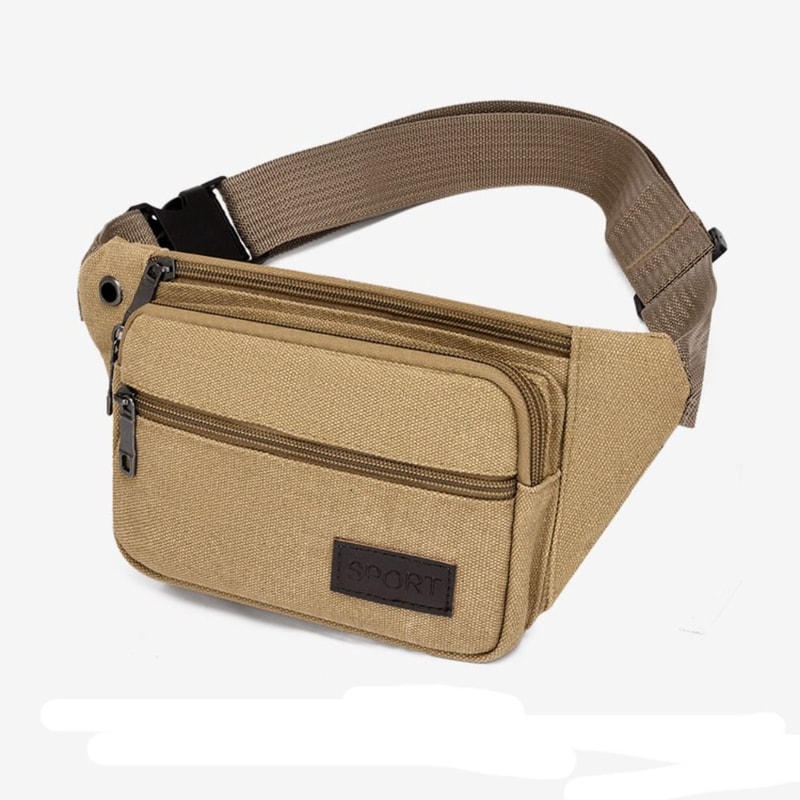 Men's Canvas Crossbody Bags with Multi-Pockets Storage, Chest Shoulder Bag, Large Capacity Waist Pack