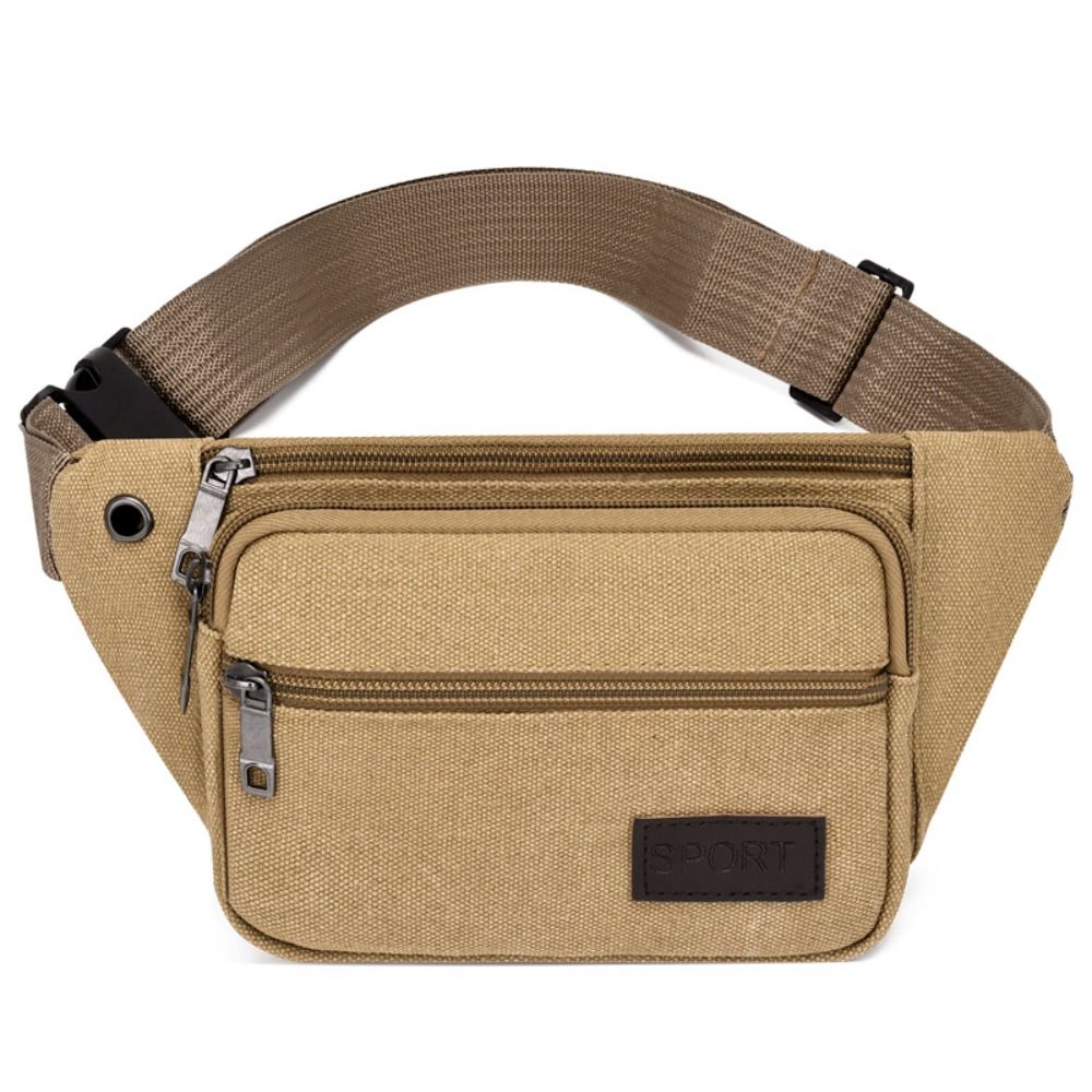 Men's Canvas Crossbody Bags with Multi-Pockets Storage, Chest Shoulder Bag, Large Capacity Waist Pack