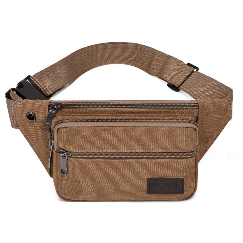 Men's Canvas Crossbody Bags with Multi-Pockets Storage, Chest Shoulder Bag, Large Capacity Waist Pack
