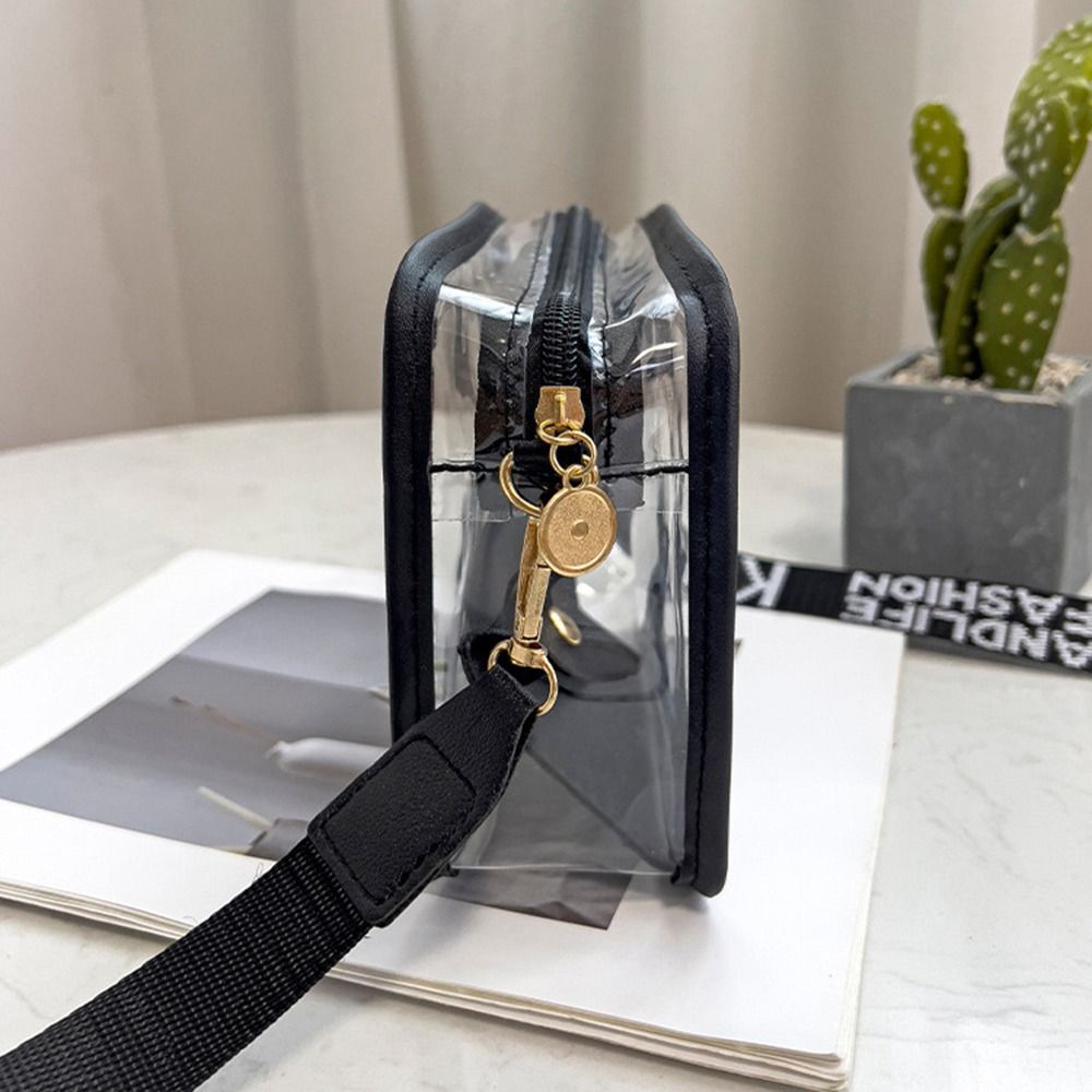 Women Transparent Crossbody Bag Candy Color Letter Fashion Shoulder Bag PVC Transparent Jelly Bag W 3