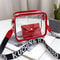 Women Transparent Crossbody Bag Candy Color Letter Fashion Shoulder Bag PVC Transparent Jelly Bag W 7
