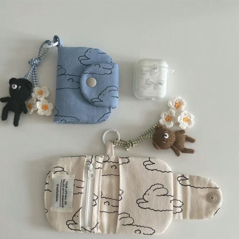 Cute New Coin Purse, Floral Fashion Wallet, Portable Card Holder for Girls, Student Wallet Small Storage Bag