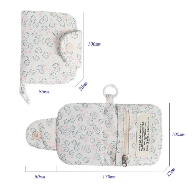 Cute New Coin Purse, Floral Fashion Wallet, Portable Card Holder for Girls, Student Wallet Small Storage Bag