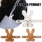 Adjustable Cute Cartoon Bunny Bag Pendant, PU Leather DIY Bag Charm, Solid Color Decoration