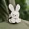 Adjustable Cute Cartoon Bunny Bag Pendant, PU Leather DIY Bag Charm, Solid Color Decoration