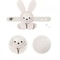 Adjustable Cute Cartoon Bunny Bag Pendant, PU Leather DIY Bag Charm, Solid Color Decoration