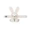 Adjustable Cute Cartoon Bunny Bag Pendant, PU Leather DIY Bag Charm, Solid Color Decoration