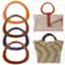 Dshaped Wooden Bag Handle Ring Handbag Handles Replacement DIY Purse Accessories 4