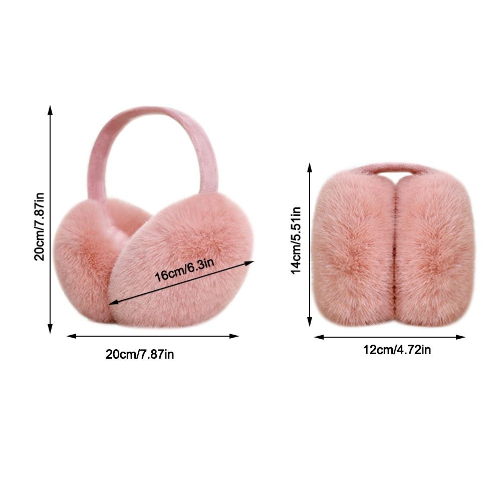Fashion Plush Earmuffs Ear Warmer for Women, Collapsible Keep Warm Winter Earflaps