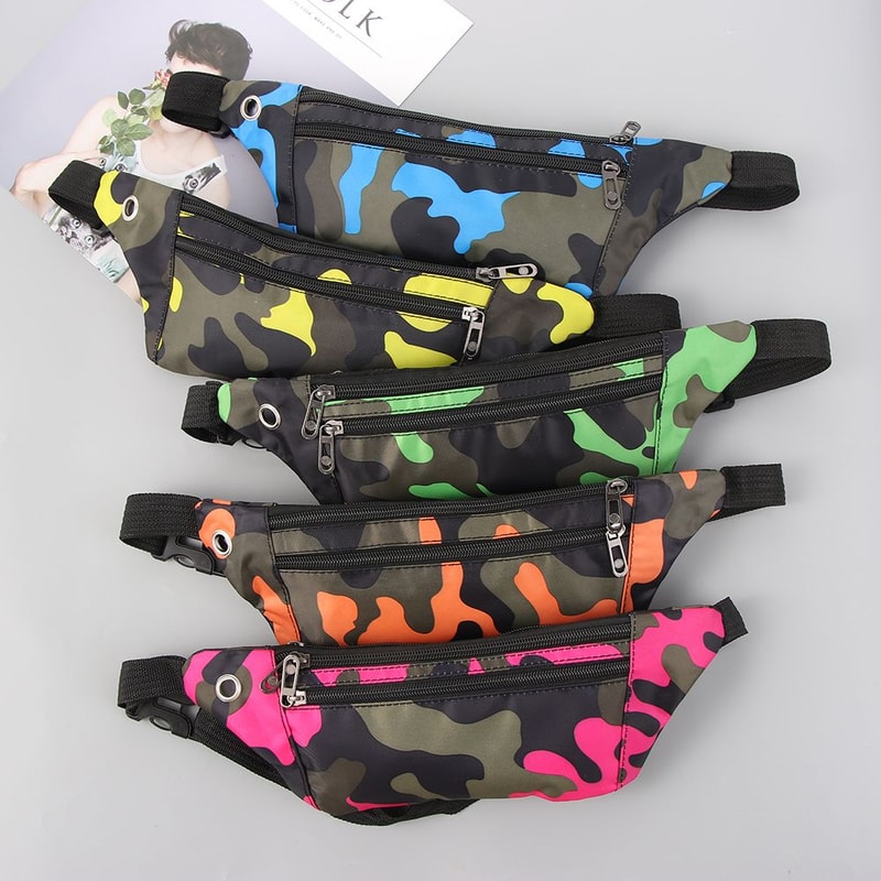 Camouflage Fanny Pack For Travel Sport Bum Bag Waterproof Waist Belt Pouch For Ladies Casual Chest 2