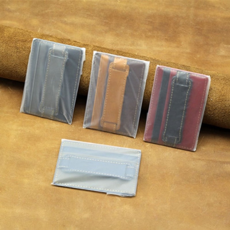 Card Holder for Back of Phone PU Credit Card Phone Holder, Adhesive Phone Wallet Stick on Credit Card Holder