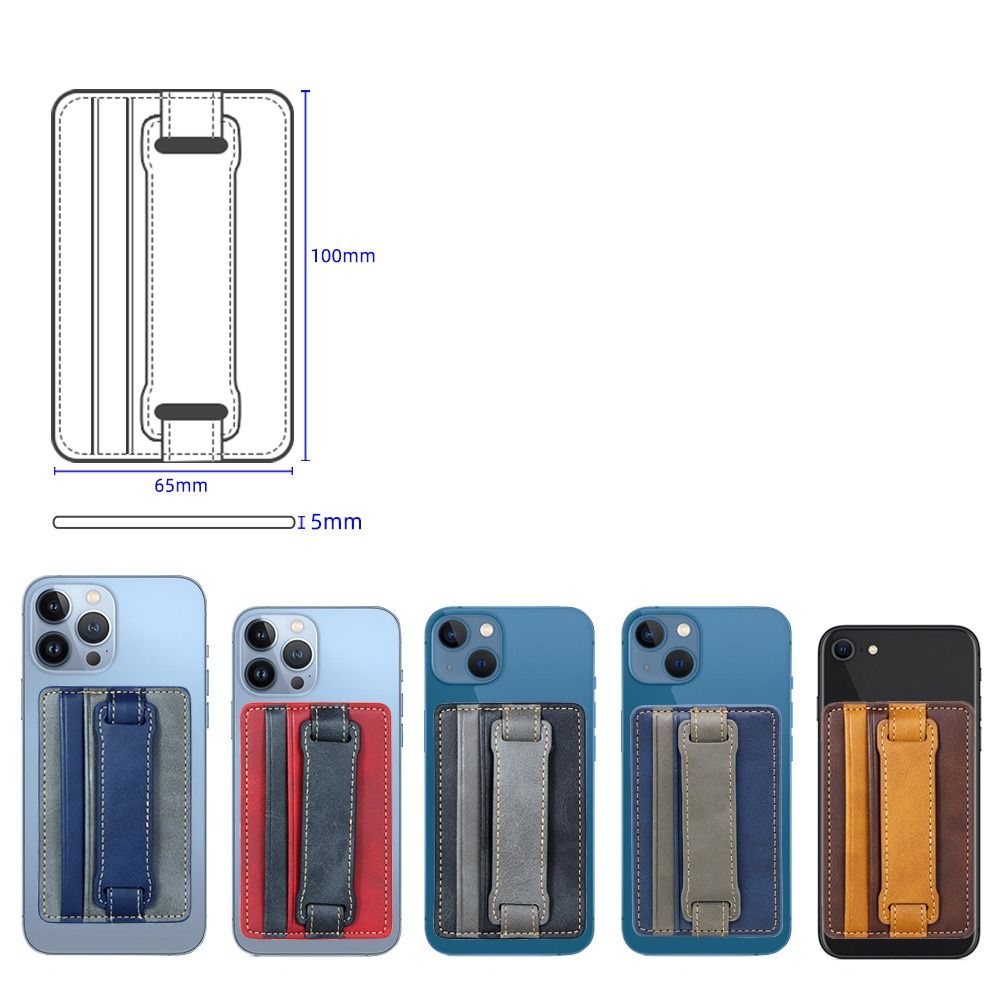 Card Holder for Back of Phone PU Credit Card Phone Holder, Adhesive Phone Wallet Stick on Credit Card Holder