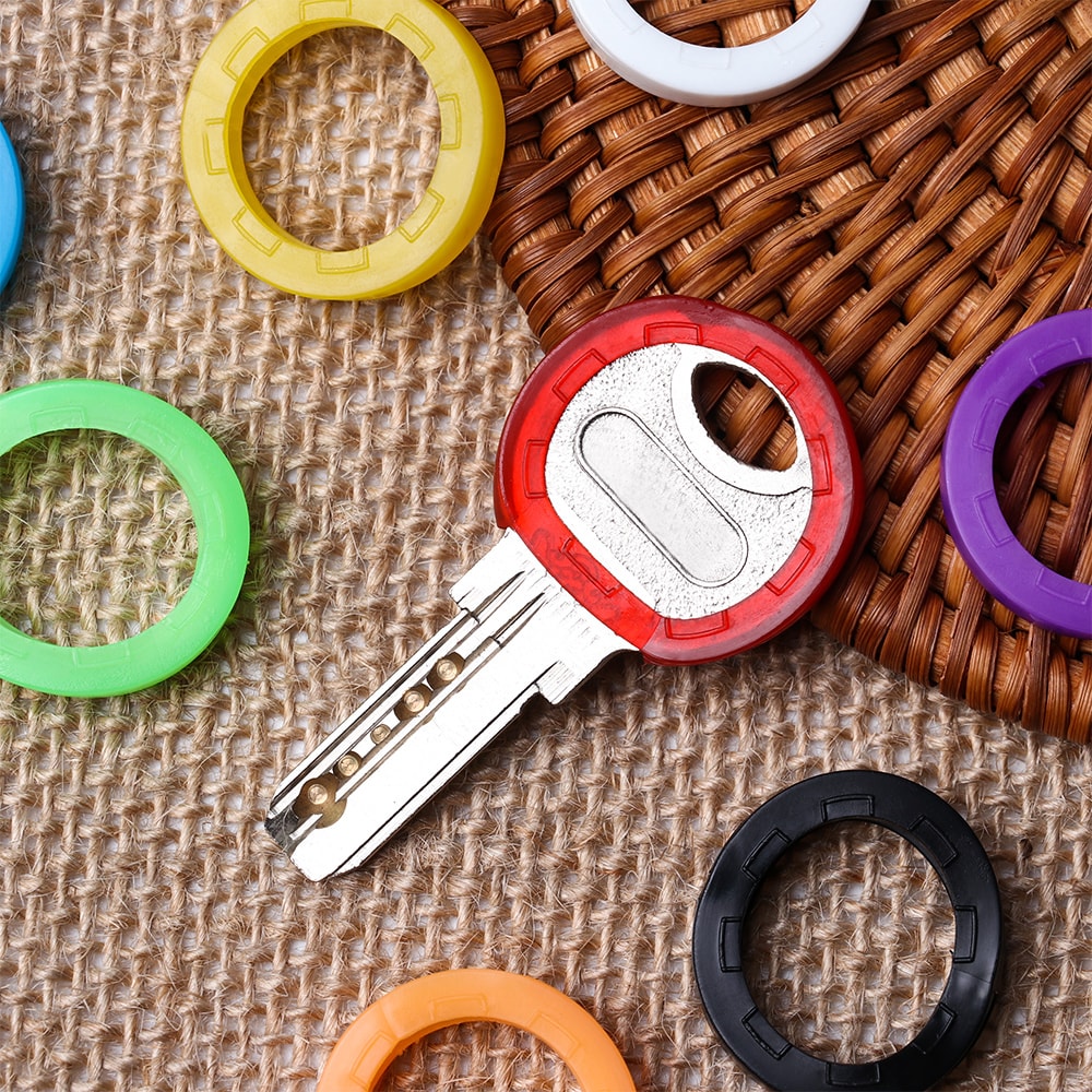 Hollow Silicone Key Cap Covers Topper Key Holder Keyring Rings Organizer Random Colors Key Case 1