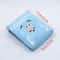 Cute Blue Women's Short Wallet, New Design PU Card Holder, Embroidery Money Bag for Students