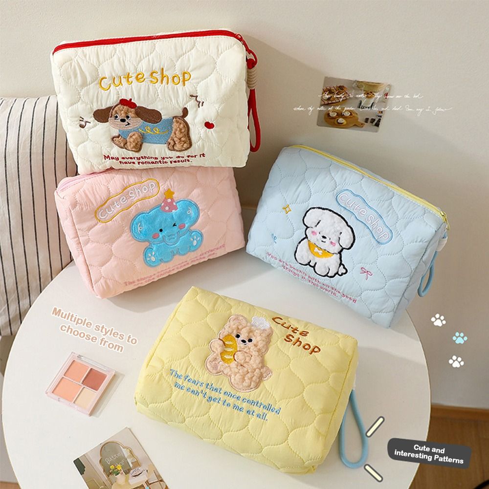 Large Capacity Makeup Bag Portable Cute Cartoon Dog Storage Bag Multifunctional Cosmetic Bag Travel 1