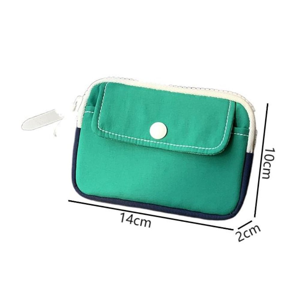 New Solid Color Coin Purse, Canvas Mini Cash Wallet, Travel Key Pouch, Lightweight Storage Bag for Men and Women