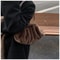 Trendy Soft Faux Fur Shoulder Bag, Pleated Design Women's Plush Hobo Handbag