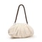 Trendy Soft Faux Fur Shoulder Bag, Pleated Design Women's Plush Hobo Handbag