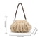 Trendy Soft Faux Fur Shoulder Bag, Pleated Design Women's Plush Hobo Handbag