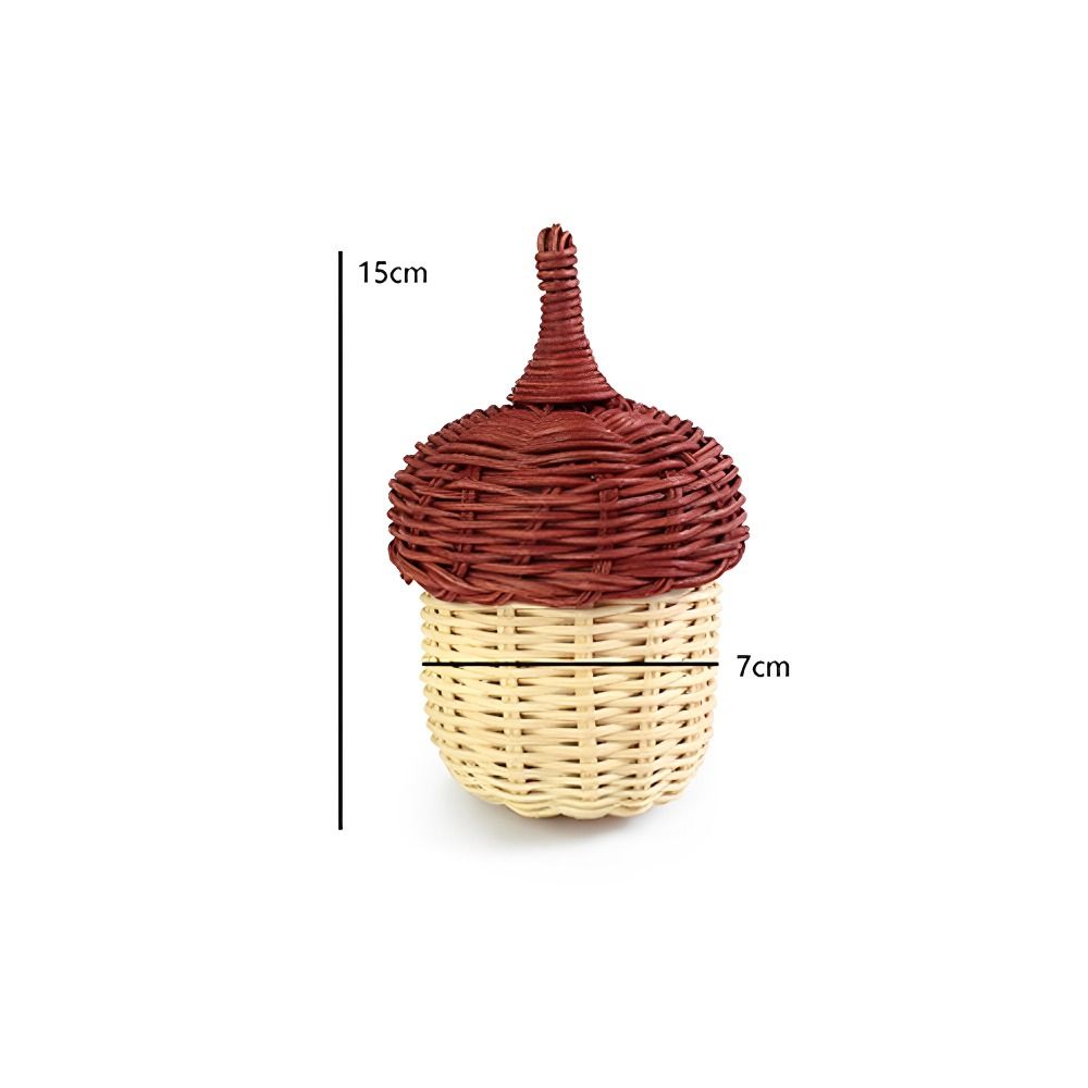 Creative Woven Pinecone Crossbody Handbag, Vintage Style Mini Rattan Shoulder Bag