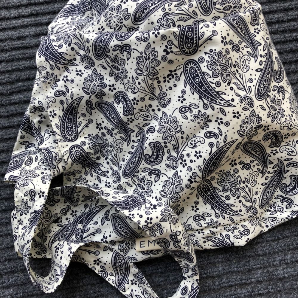 Casual Cotton Shopping Bag Portable Reusable Crossbody Bag HighCapacity Handbags With Bandanna Prin 3