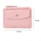 Women Simple Short Wallet Purse, Solid Color PU Leather, Multi-Cards Holder, Coin Purse, Zipper Wallet