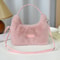 Winter New Luxury Faux Fur Ladies Shoulder Bag Soft Fluffy Female Crossbody Bag Solid Color Plush T