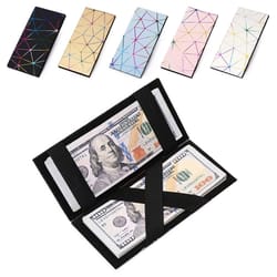 thin long money clip for women man, pu leather coin purse, fashion long wallets
