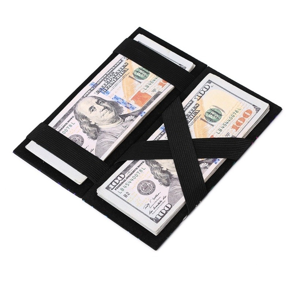 Thin Long Money Clip For Women Man PU Leather Coin Purse Fashion Long Wallets 4