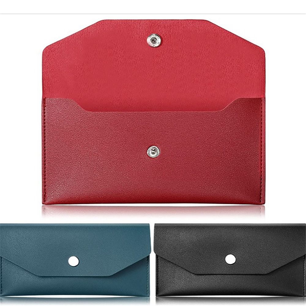Ultra-thin Cash Envelope Wallet, Wear-resistant PU Leather Money Binder, Waterproof Money Pouch for Male and Female
