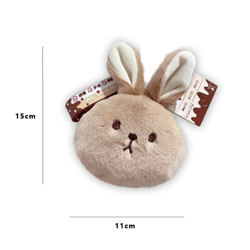 Design Multicolor Cartoon Animal Purse Keychain, Bear Rabbit Dog Coin Bag, Earphone Case Pendant