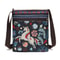 Women Square Small Canvas Embroidered Phone Shoulder Bag Retro Ethnic Style Crossbody Messenger Handbags for Travel