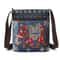 Women Square Small Canvas Embroidered Phone Shoulder Bag Retro Ethnic Style Crossbody Messenger Handbags for Travel