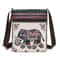 Women Square Small Canvas Embroidered Phone Shoulder Bag Retro Ethnic Style Crossbody Messenger Handbags for Travel