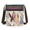 Women Square Small Canvas Embroidered Phone Shoulder Bag Retro Ethnic Style Crossbody Messenger Handbags for Travel