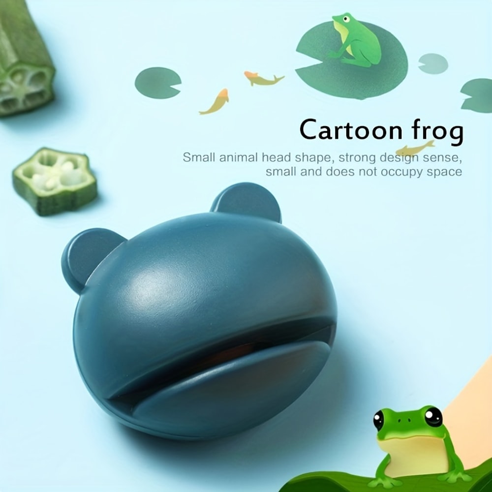 Kitchen Knife Blade Sharpener, Portable Multifunction Stone, Cartoon Frog Design