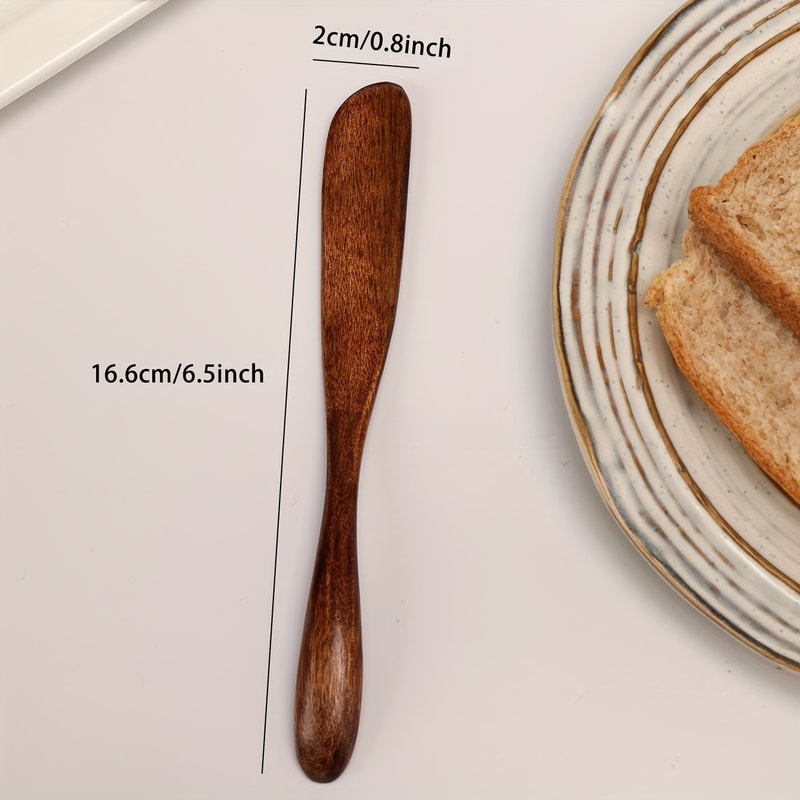 Butter Wooden Knife for Kitchen, Cheese Spatula, Breakfast Bread Marmalade Tableware